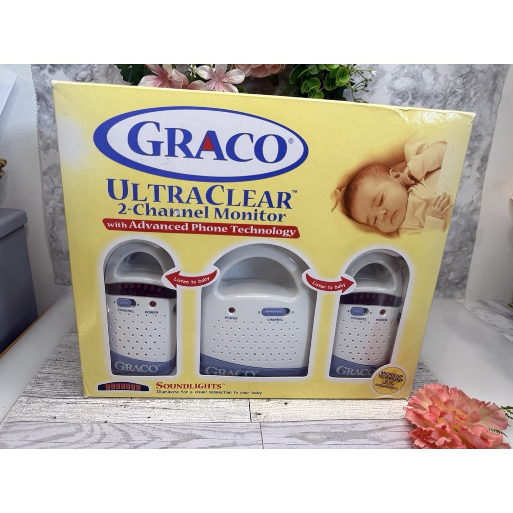 2002 Graco Ultra Clear 2 Channel Baby Monitor w Advanced Phone Tech New In Box - Picture 13 of 16